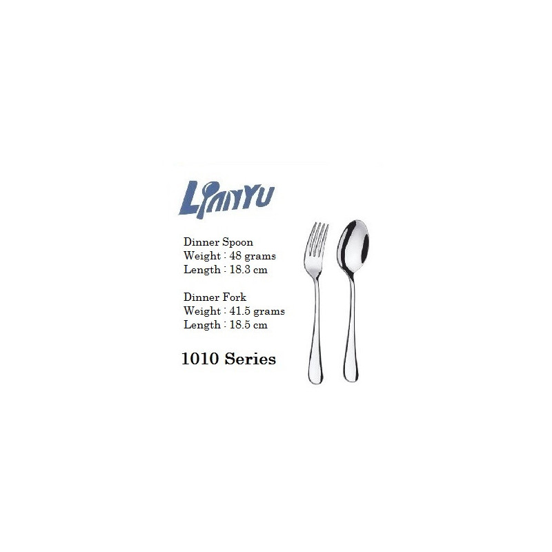 1pc 1010 Dinner Spoon + 1pc 1010 Dinner Fork