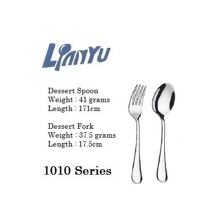 1pc 1010 Dessert Spoon + 1pc 1010 Dessert Fork