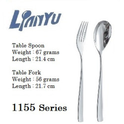 1pc 1155 Table Spoon + 1pc 1155 Table Fork