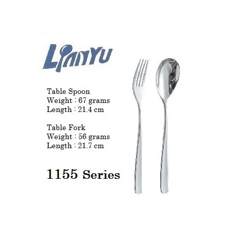 1pc 1155 Table Spoon + 1pc 1155 Table Fork