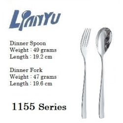 1pc 1155 Dinner Spoon + 1pc 1155 Dinner Fork