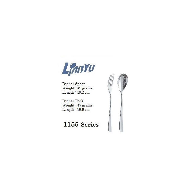 1pc 1155 Dinner Spoon + 1pc 1155 Dinner Fork